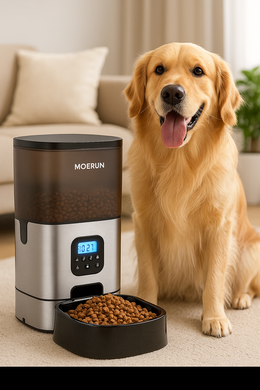 Automatic Pet Feeder 9L – Programmable Dog & Cat Food Dispenser with Timed Portion Control, Dual Power & 20s Voice Recorder